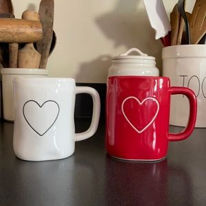 Rae dunn heart mugs set of two